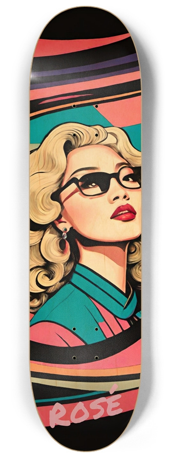 AMAYA Rosé Black Deck 02 Signed 8-1/4 Skateboard Deck