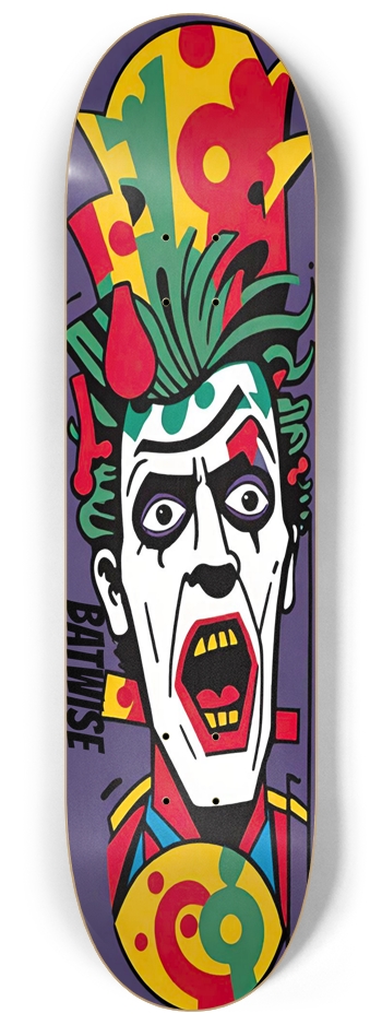 BATWISE BAMBOO Joker 01 Graffiti Deck 8-1/4 Skateboard Deck