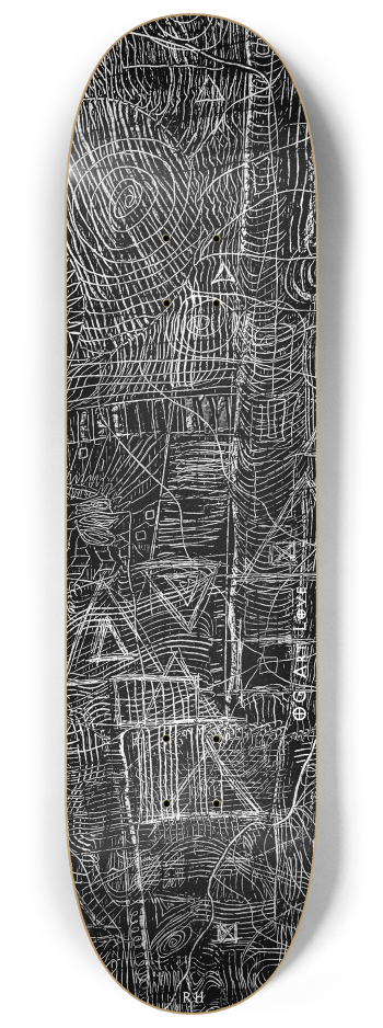 OG Art Love #1 BW "Jungle" Skateboard Series #2 8-1/4 Skateboard Deck