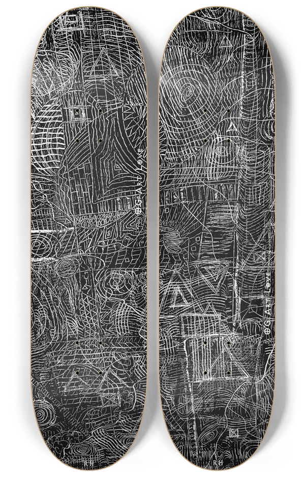 OG Art Love #1 BW "Jungle" Skateboard Series 2 Deck Wall Series