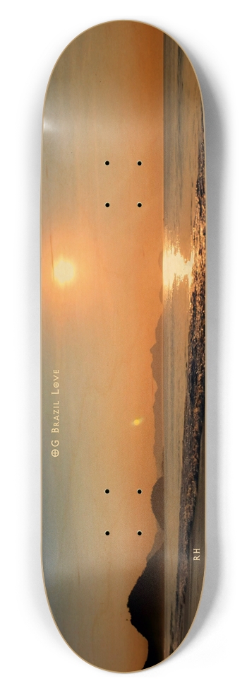 OG Art Love #2 "Brazil" Custom Skateboard 8-1/2 Skateboard Deck