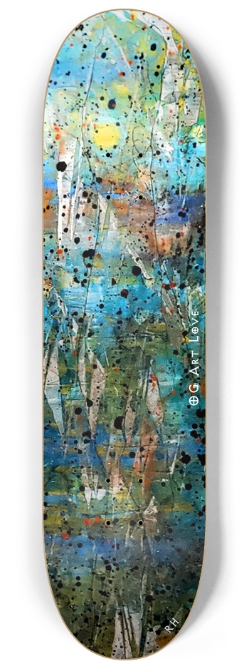 OG Art Love #5 "Cascades" Custom Skateboard 8-1/4 Skateboard Deck