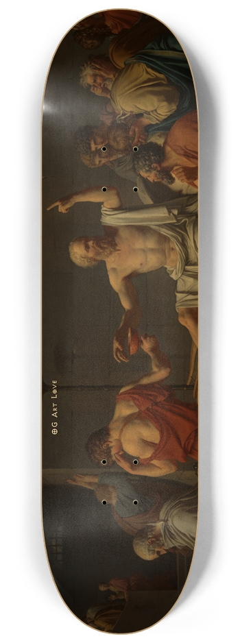 Death of Socrates - 1787 8-1/4 Skateboard Deck