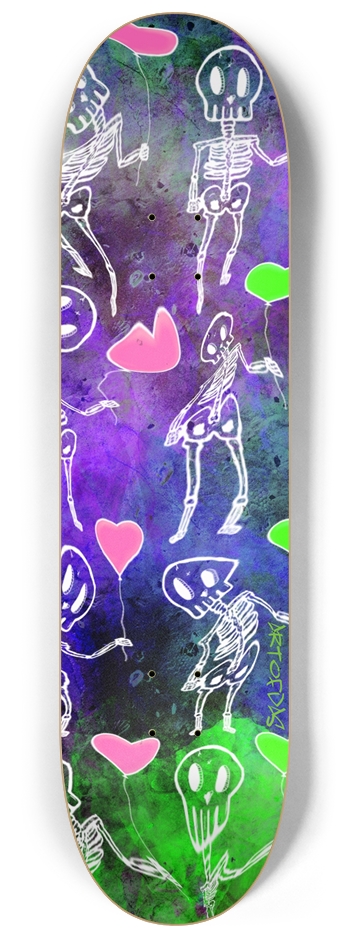 Distorted Skeletons - ArtofDas 8-1/4 Skateboard Deck