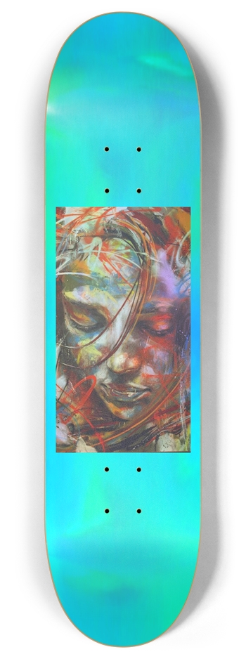 Closed Eyes  8 Inch Skateboard Deck