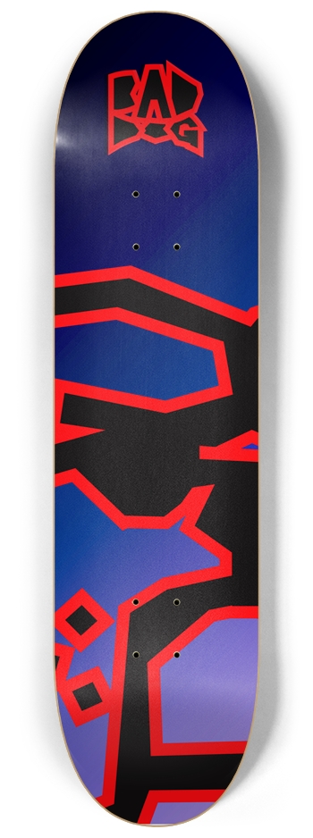 Bad Dog Logo board eye patch oversized blue 8-1/4 Skateboard Deck