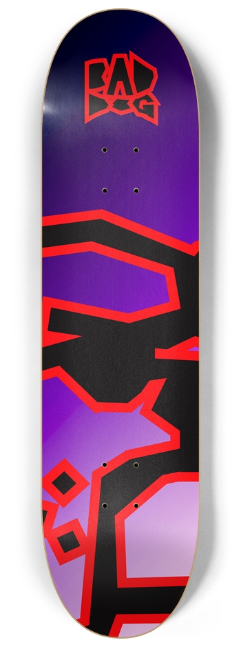 Bad Dog Logo board eye patch oversizedpurple 8-1/4 Skateboard Deck