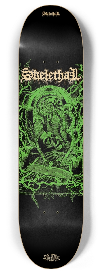EROL ZENDIS - BAND SERIES - SKELETHAL (Green 2)) 8 Inch Skateboard Deck