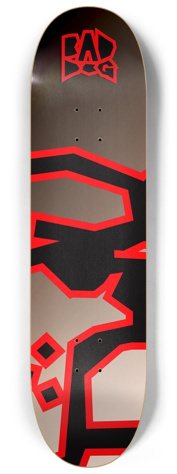 Bad Dog Logo board eye patch oversized gray 8-1/4 Skateboard Deck