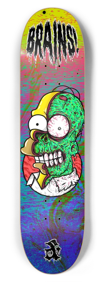 Brains! 7-3/4 Skateboard Deck