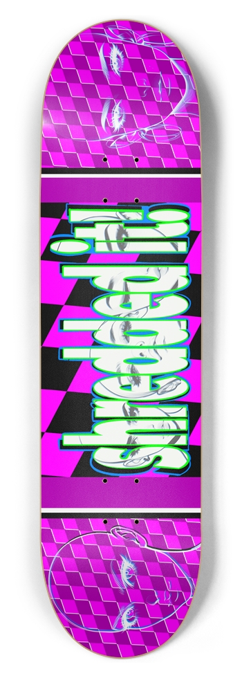 Shredded It!: Neon Punk Rock Skateboard Art 8-1/2 Skateboard Deck