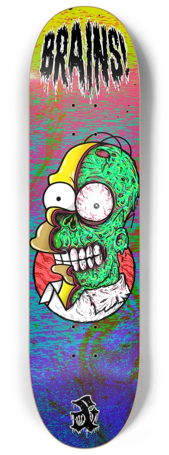 Brains! 8-1/4 Skateboard Deck