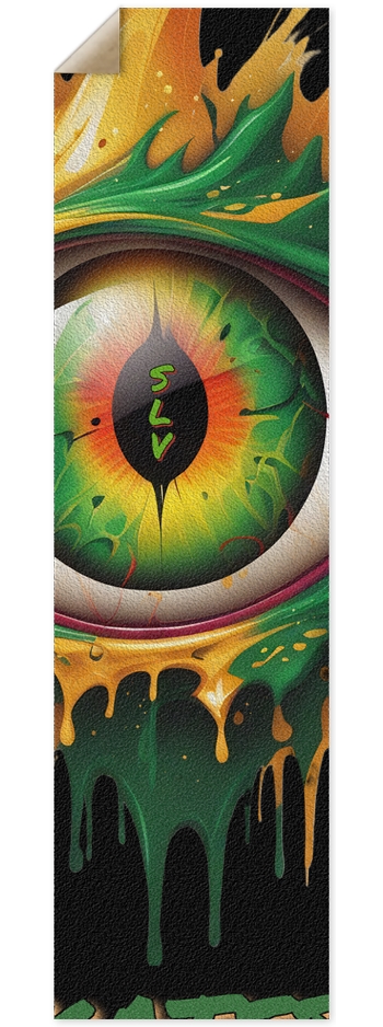 Golden Dragon Eye - Oversize 9 x 33 Inch Griptape