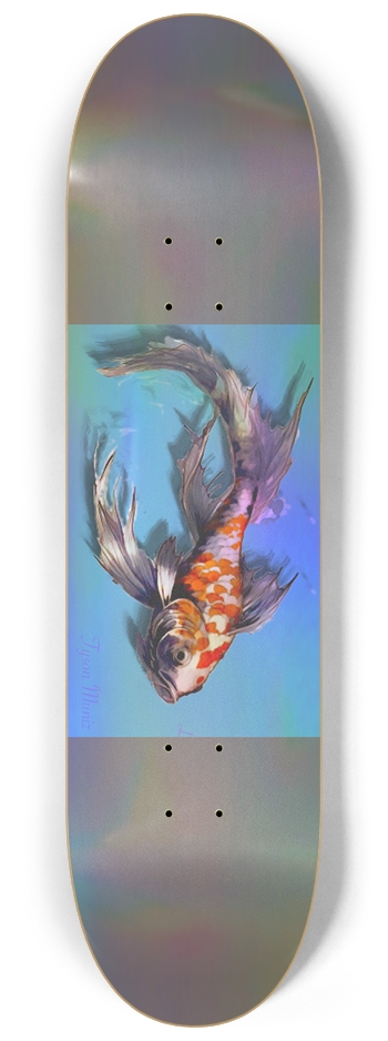 Koi fish  8-1/4 Skateboard Deck