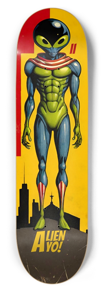 ALIEN YO DECK 01 8-3/4 Inch Skateboard