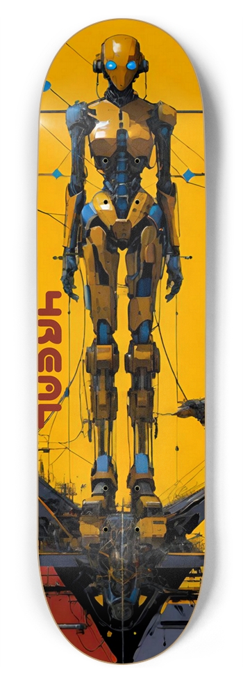 4REAL YELLOW DECK 01 8-3/4 Inch Skateboard