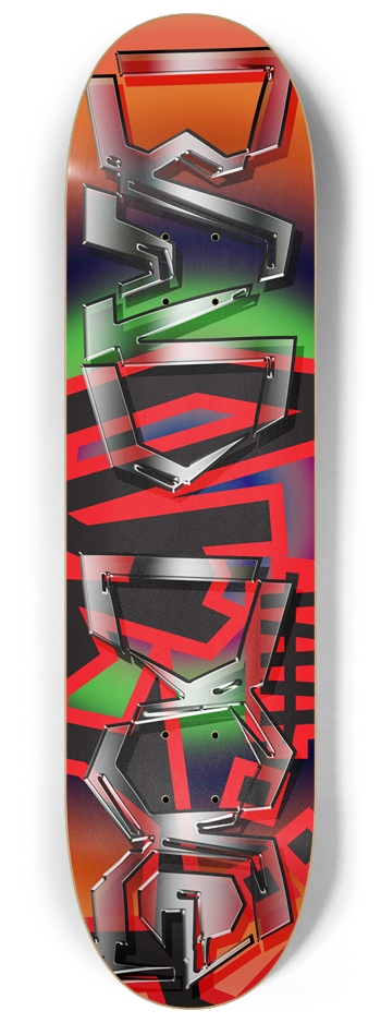 Bad Dog Board Kamikaze – Green/Orange 8-1/4 Skateboard Deck