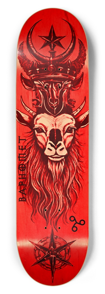 BAPHOMET GOD DECK 05 8-3/4 Inch Skateboard