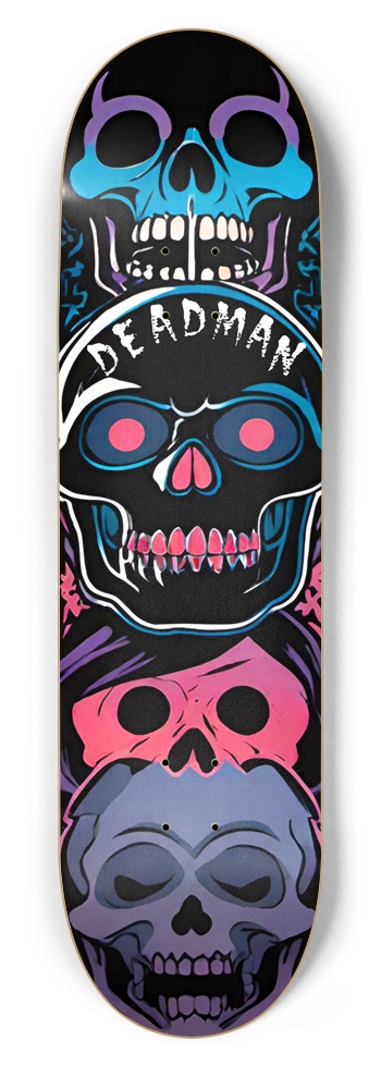 DEADMAN BRO SKULL TOTEM DECK 01 8-3/4 Inch Skateboard