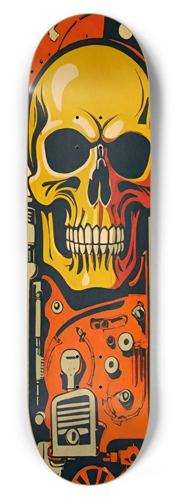 DEADMAN Cartoon Skull 01 8-3/4 Inch Skateboard