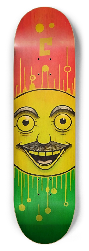 CURB SMILEY DECK 02 8-3/4 Inch Skateboard