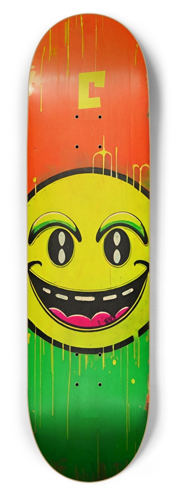 CURB SMILEY DECK 04 8-3/4 Inch Skateboard