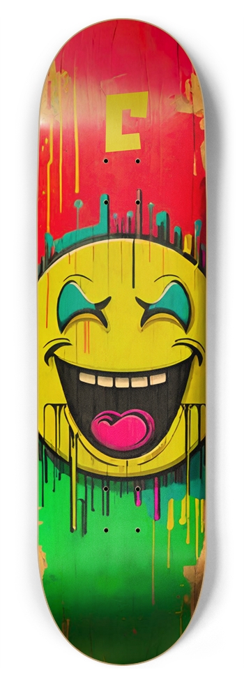 CURB SMILEY DECK 06 8-3/4 Inch Skateboard