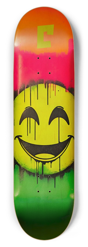 CURB SMILEY DECK 05 8-3/4 Inch Skateboard