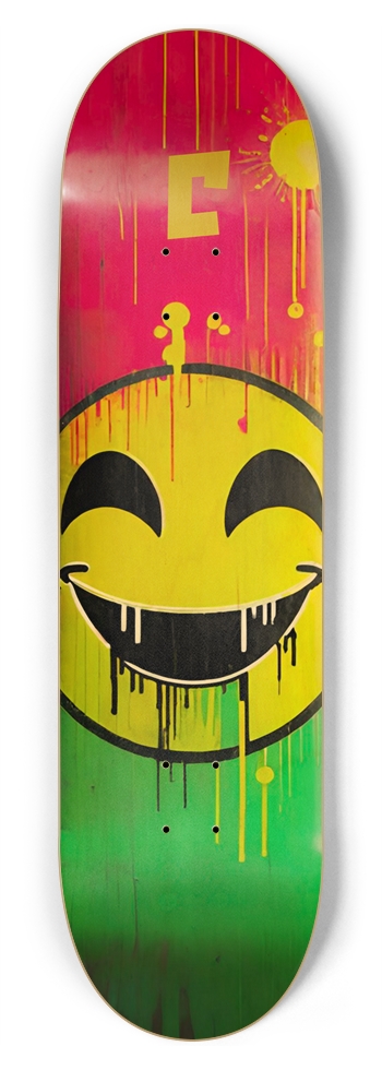 CURB SMILEY DECK 03 8-3/4 Inch Skateboard