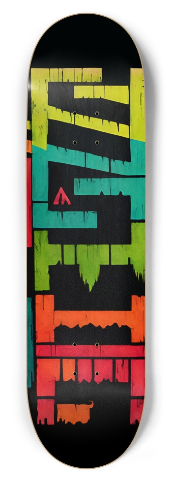 CURB 8-Bit Red Deck 01 8-3/4 Inch Skateboard