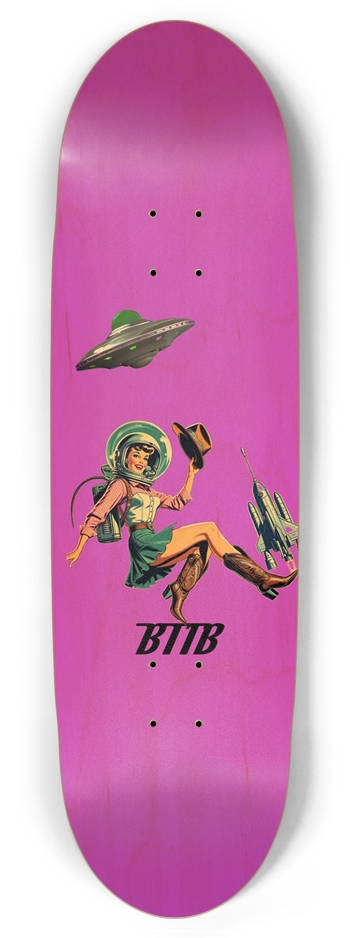 Space pinup (football shape deck) Football Shape