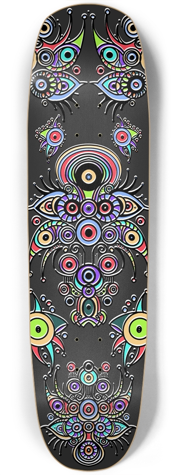 Vibrant Geometric Deck Urban Street Art Square Nose