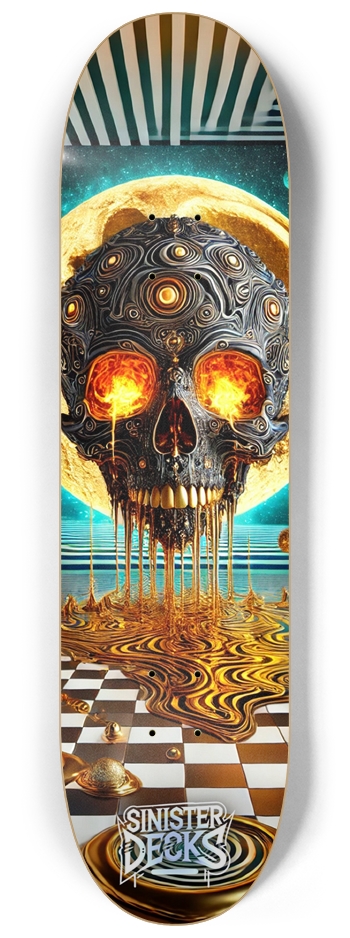 Cosmic Descent: The Infinite Skull 8-1/4 Skateboard Deck