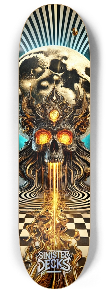 Cosmic Descent: The Infinite Skull 8-1/4 Skateboard Deck