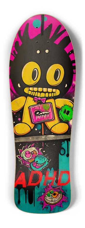 ADHD ETHAN RETRO ROCKET DECK 01 Old School Shape