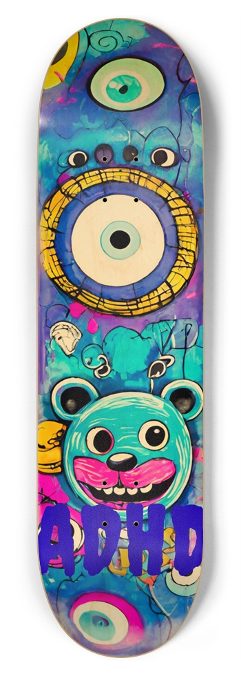 ADHD EVIL EDDIE DECK 01 8-3/4 Inch Skateboard
