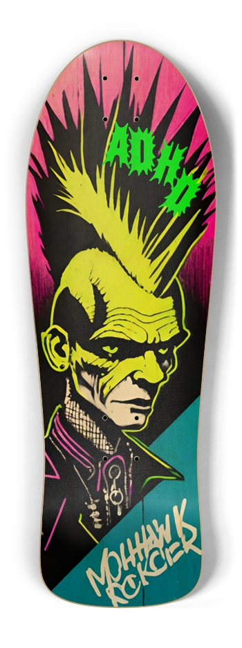 ADHD OLD SCHOOL ROCKER RETRO DECK 01 Old School Shape