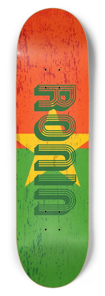 Burkina Faso Apex Pro Flag 8-3/4 Inch Skateboard