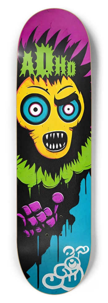 ADHD MONSTER DECK 01 8-3/4 Inch Skateboard