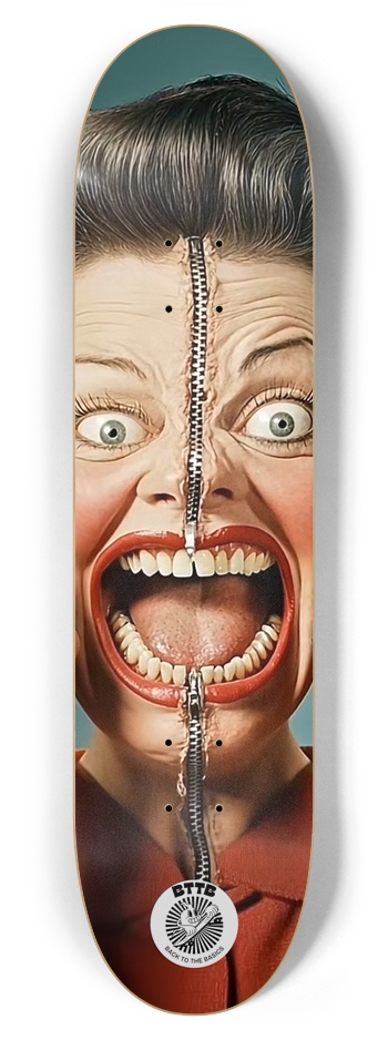 Zipper mouth 7-7/8 Skateboard Deck