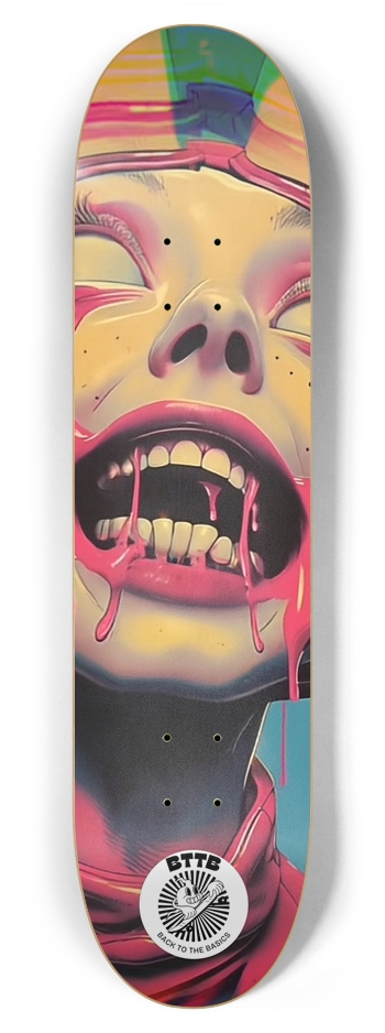 Face melt 7-7/8 Skateboard Deck