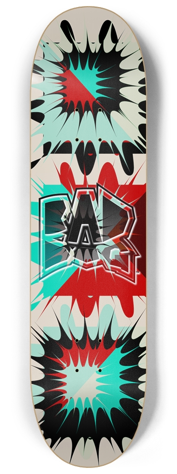 Bad Dog Boom/Splat – aqua 8-1/4 Skateboard Deck