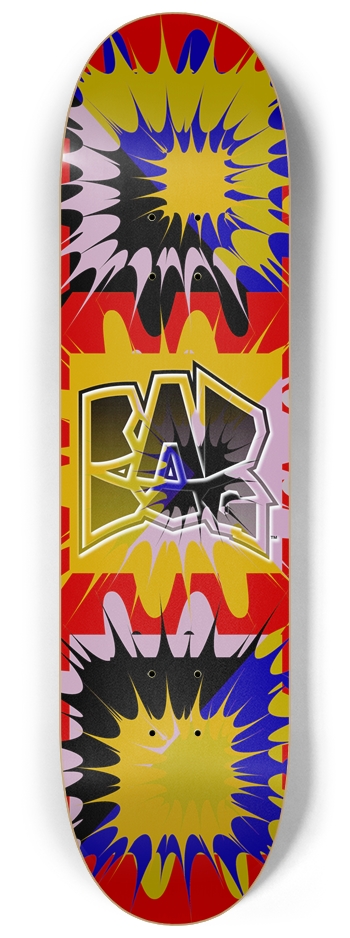 Bad Dog Boom/Splat – red back 8-1/4 Skateboard Deck