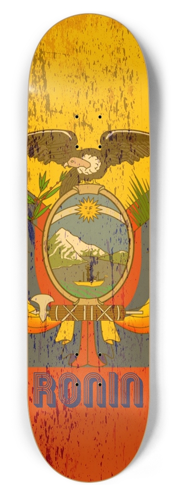 RONIN Ecuador Apex Pro Flag 8-3/4 Inch Skateboard