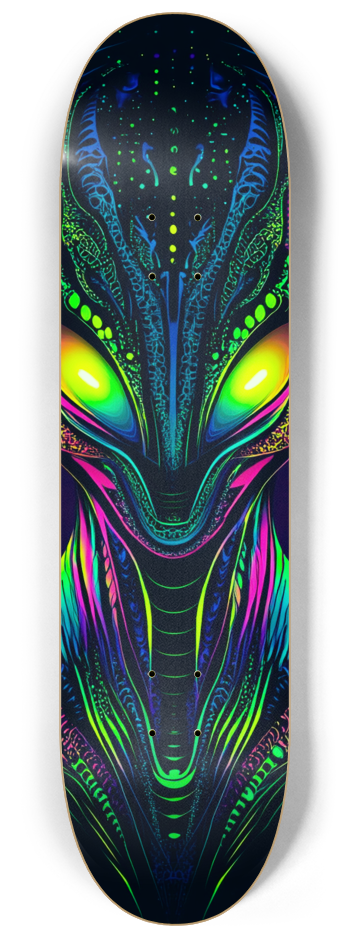 Alien Vector 3 deck Abstract Skateboard Series #2 8-1/4 Skateboard Deck