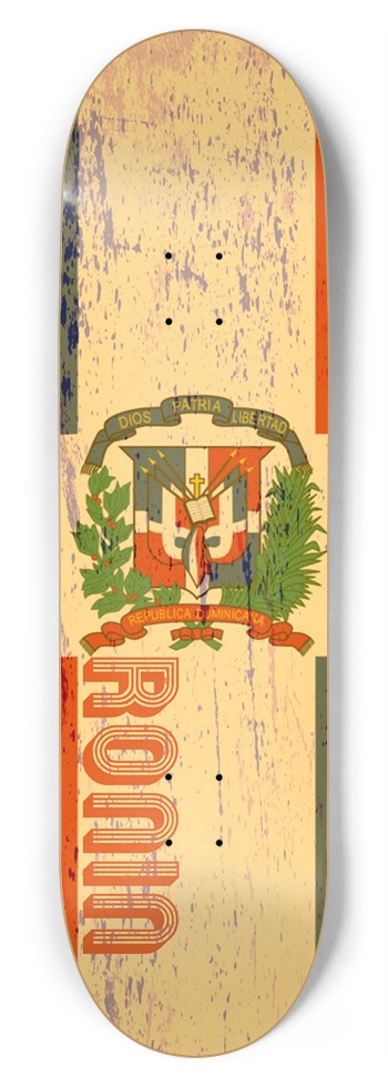 RONIN Dominican Republic Apex Pro Flag 8-3/4 Inch Skateboard