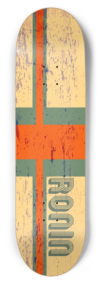 RONIN Faroe Islands Apex Pro Flag 8-3/4 Inch Skateboard