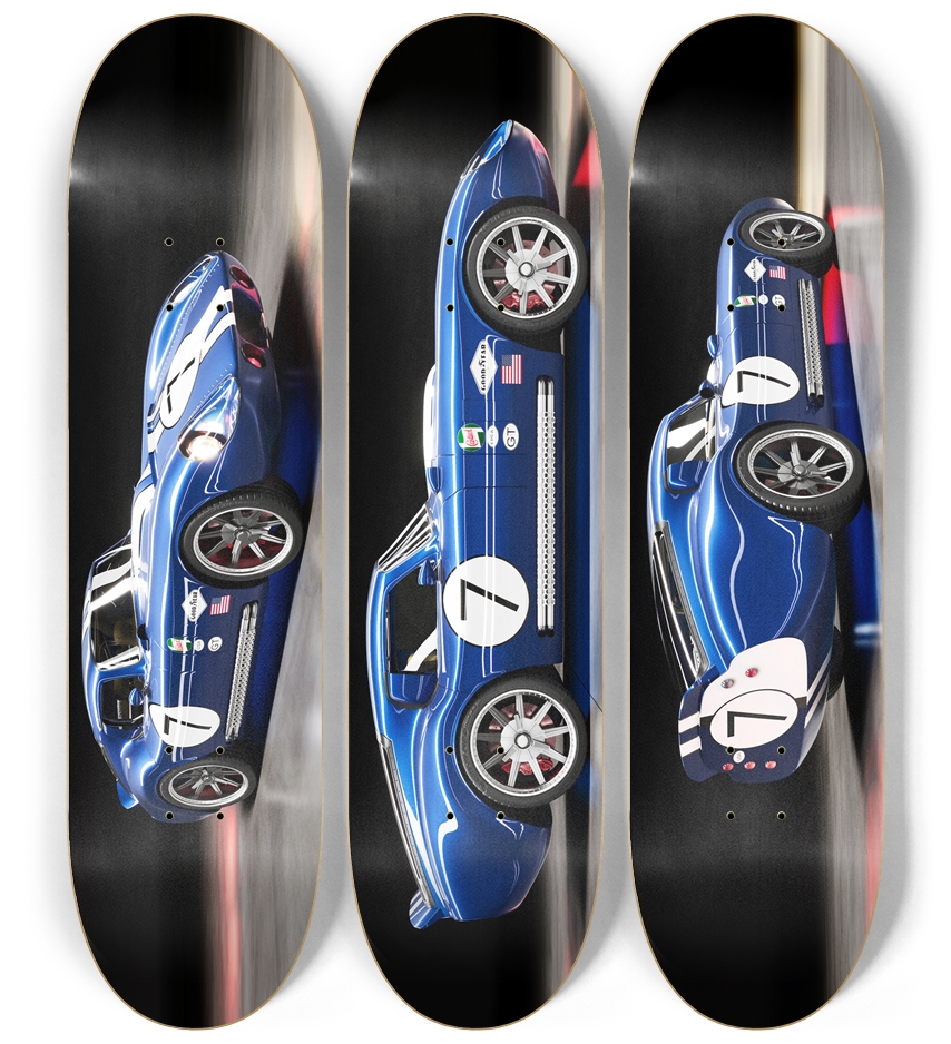 Skateboard Series Daytona Coupe 3 Deck Wall Series