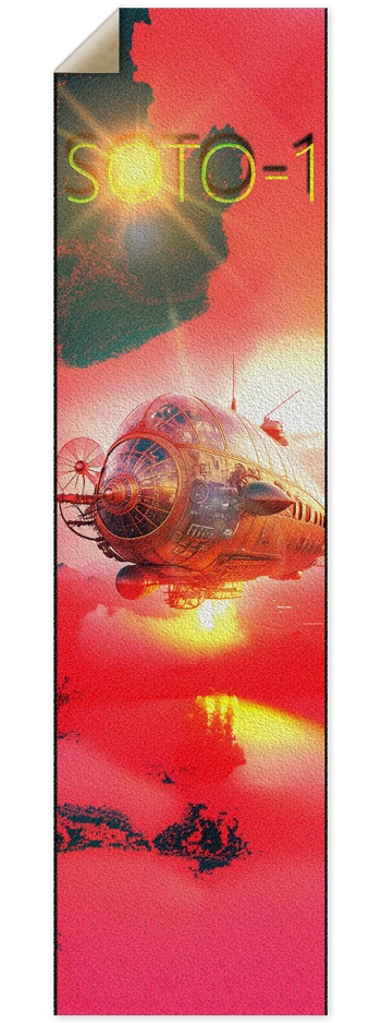 Soto Steampunk Starship (Grip Tape) 9 x 33 Inch Griptape