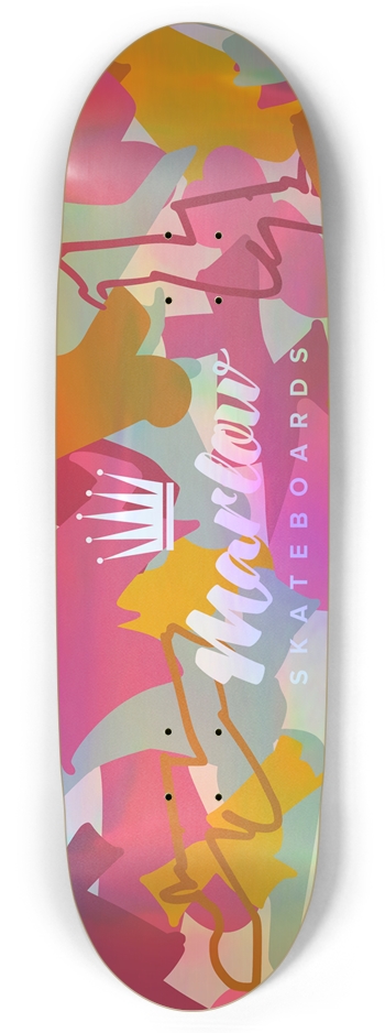 Holographic Camo Deck Football Shape